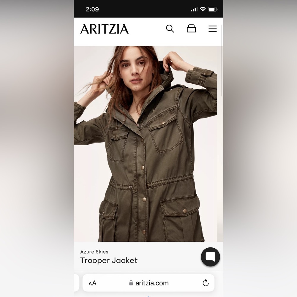 Aritzia Talula sold out Trooper utility jacket